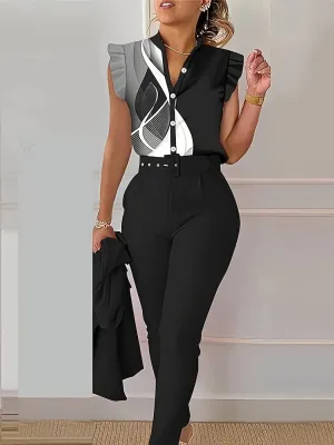 Emily™ - Elegant Ruffle-Sleeve Dress