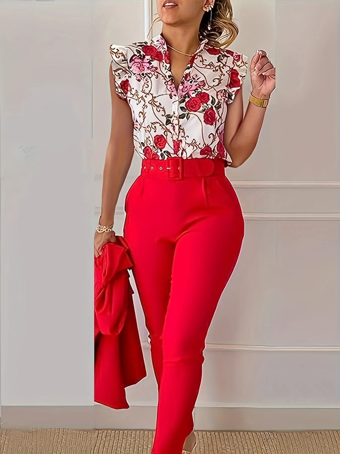 Emily™ - Elegant Ruffle-Sleeve Dress