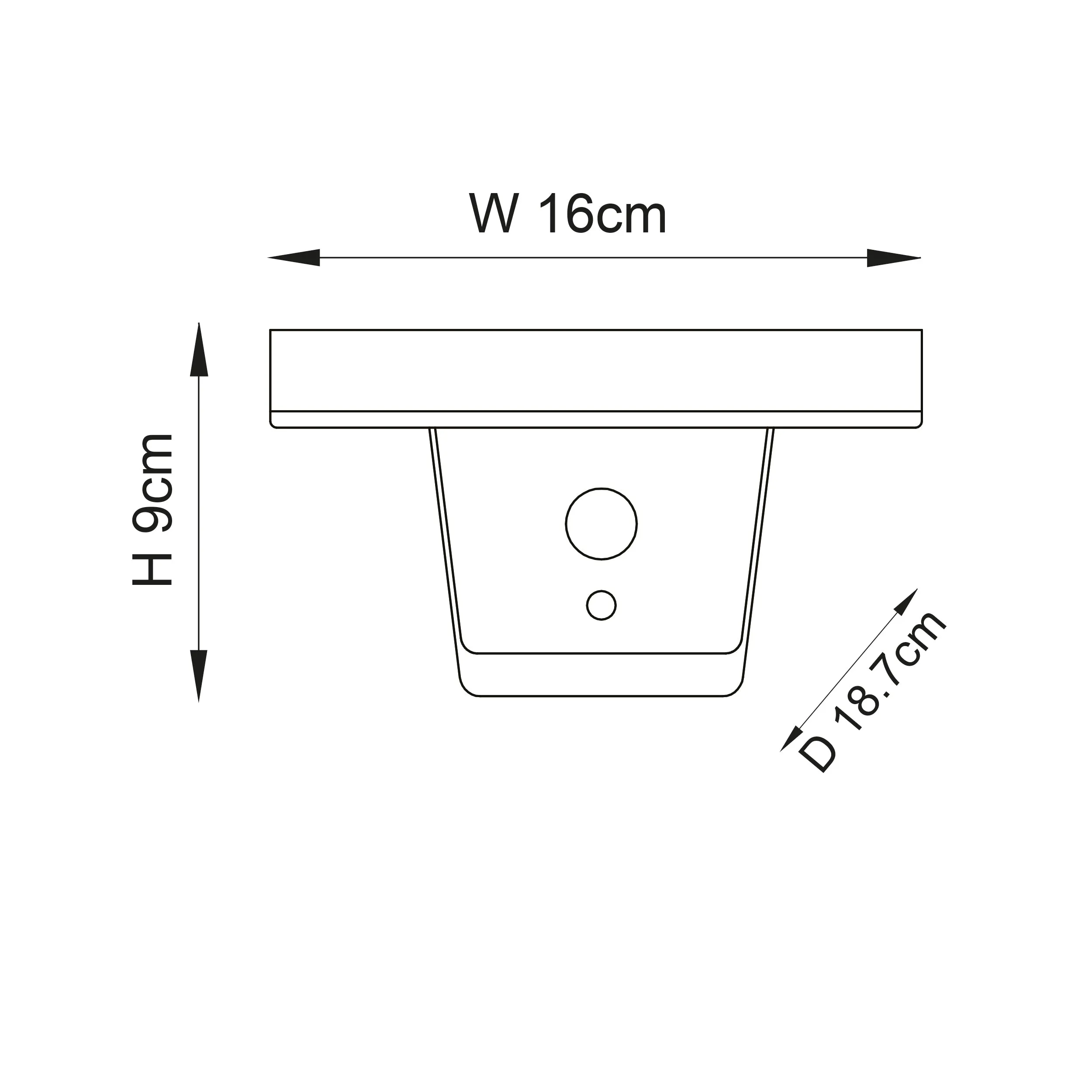 Endon 96933 Ebro 1lt Wall Textured black & white pc 5.88W LED (SMD 3528) Warm White