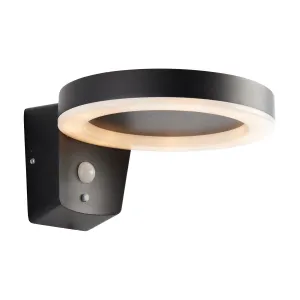 Endon 96933 Ebro 1lt Wall Textured black & white pc 5.88W LED (SMD 3528) Warm White