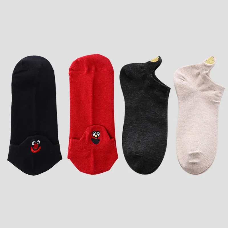 Fashion Ankle Socks - 4 Pairs