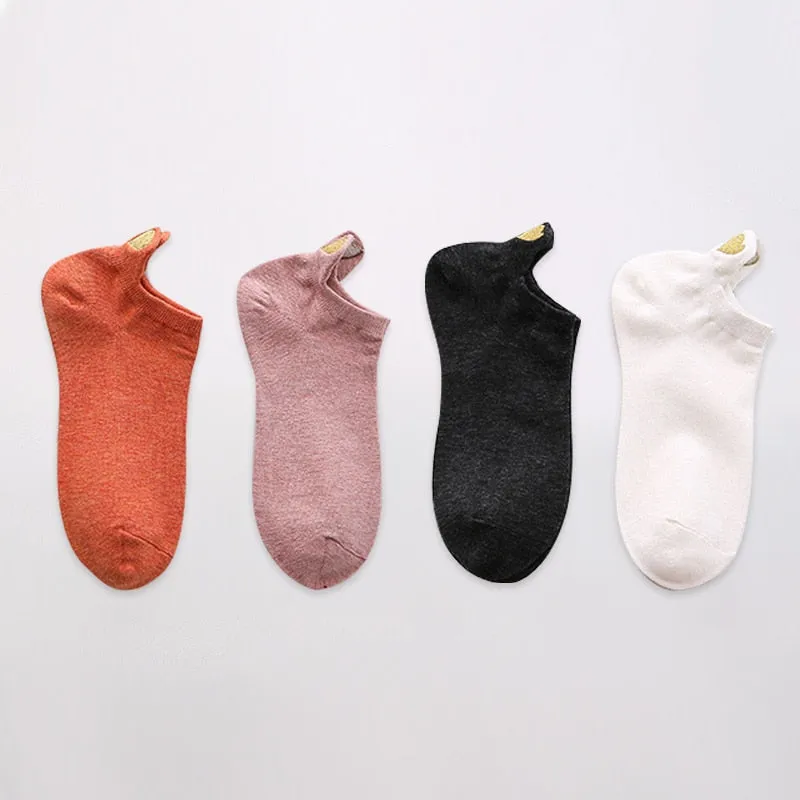 Fashion Ankle Socks - 4 Pairs
