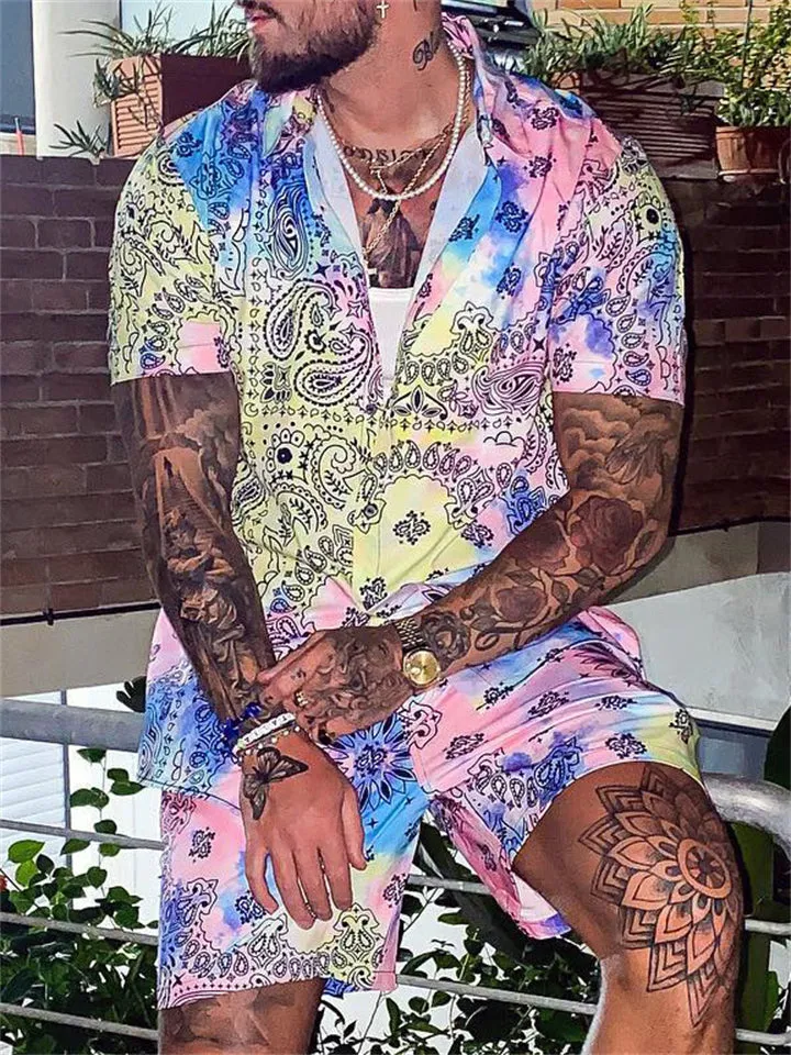 Fashion Casual Printed Short Sleeve Outfits