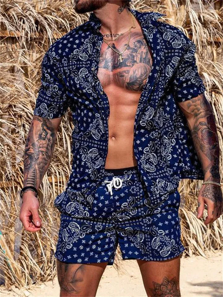 Fashion Casual Printed Short Sleeve Outfits