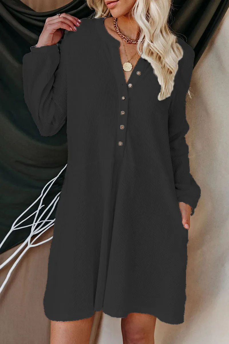 Fashion Casual Solid Patchwork O Neck Princess Dresses