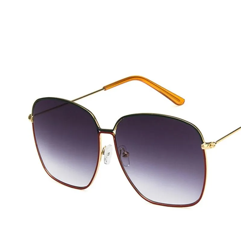 Fashion Metal Women Sunglasses Mirror Classic Large frame Retro Street Beat Glasses Travel