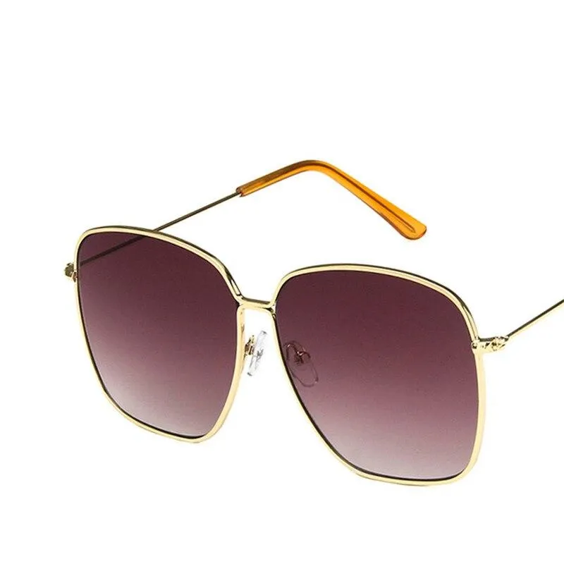 Fashion Metal Women Sunglasses Mirror Classic Large frame Retro Street Beat Glasses Travel