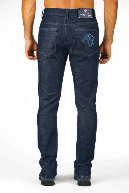 Fashion Middle waist embroidery zipper Jeans