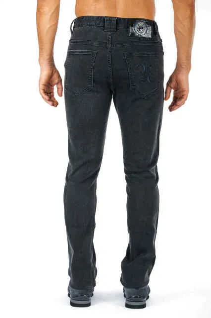 Fashion Middle waist embroidery zipper Jeans