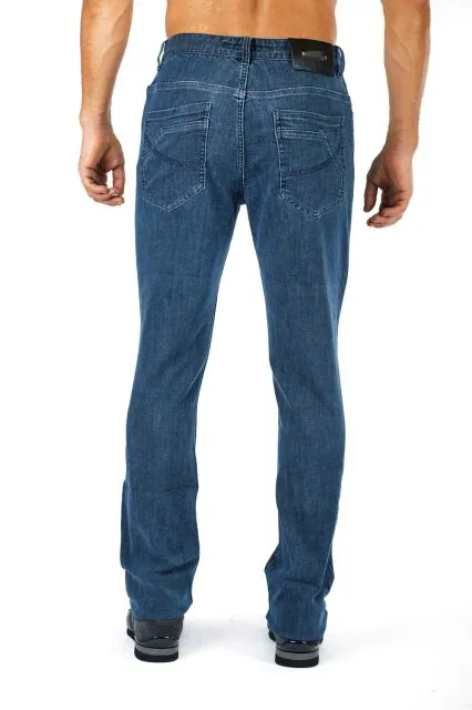 Fashion Middle waist embroidery zipper Jeans