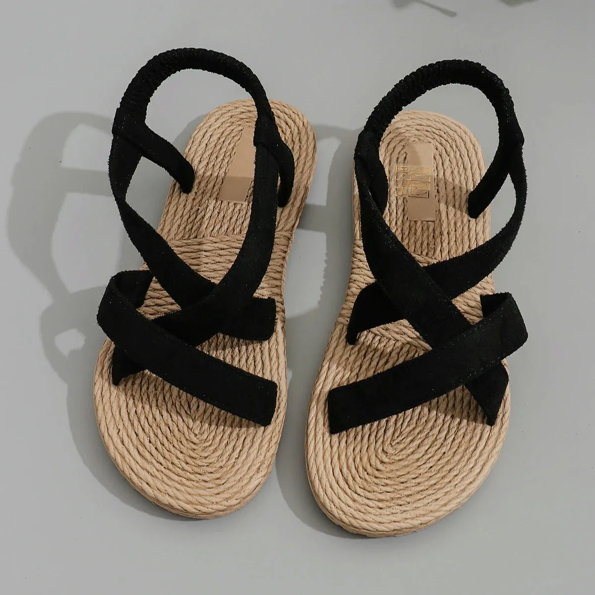 Fashion Solid Color Sandals - Trendy Anti-Slip, Wear-Resistant, Soft-Soled Flat Sandals for Women