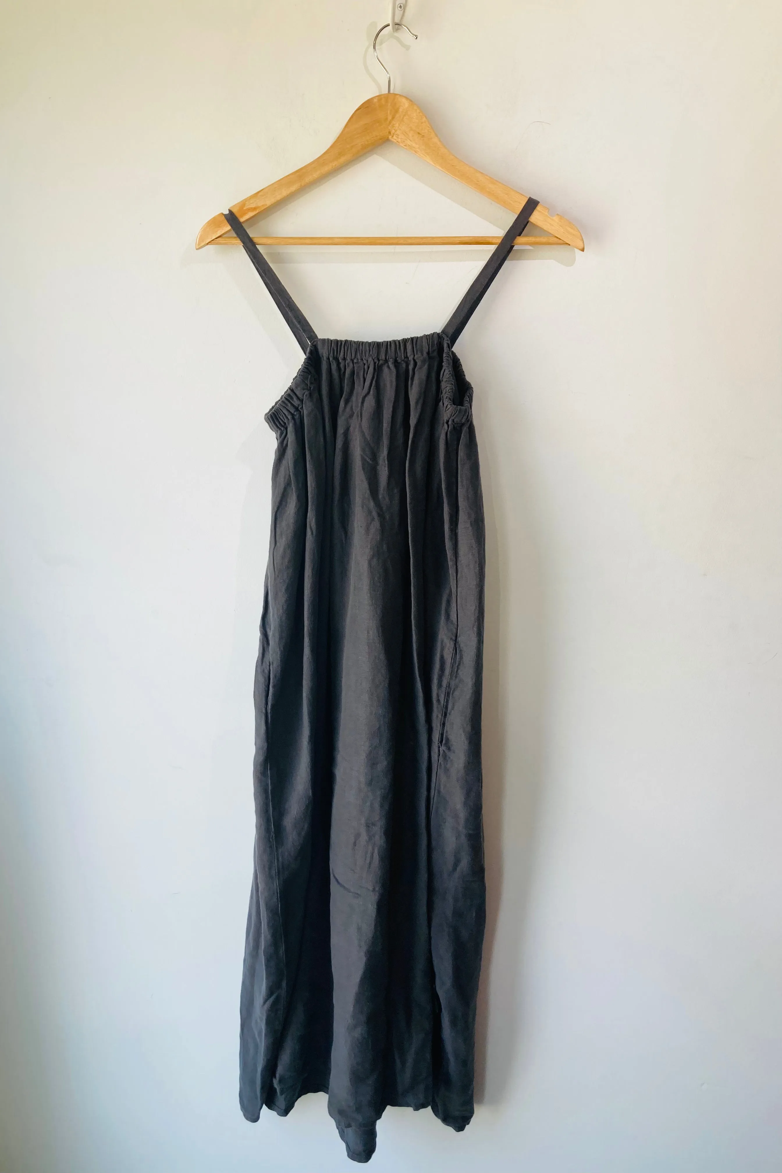 Filosofia Charcoal Grey Linen Dress L