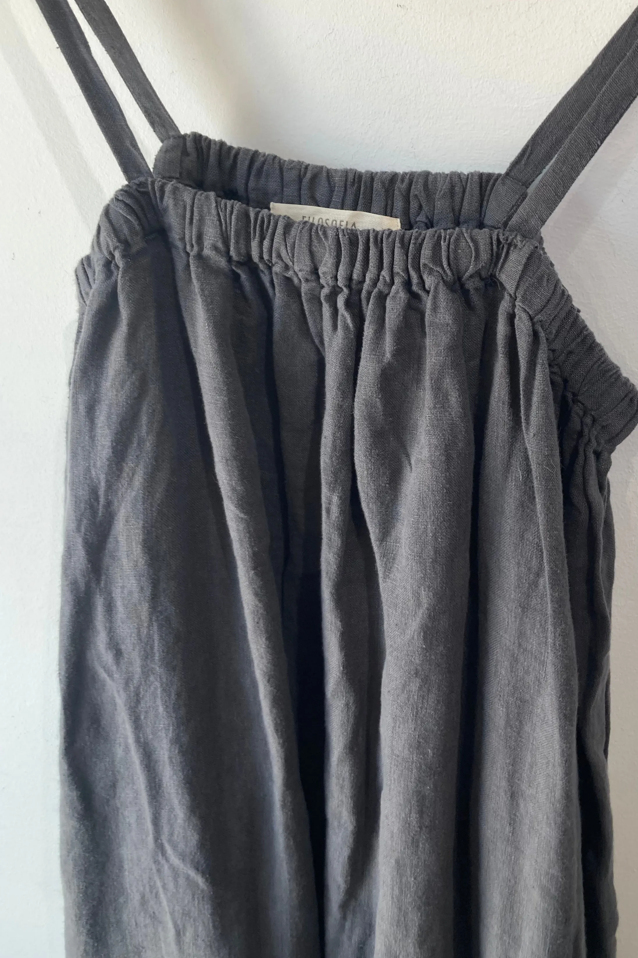 Filosofia Charcoal Grey Linen Dress L