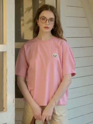 【Final Sale】Journey Puppy Applique Round Neck Short Sleeve Casual T-Shirt
