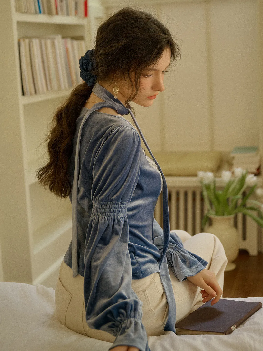 【Final Sale】Nicolette Square Neck Bow Boluse