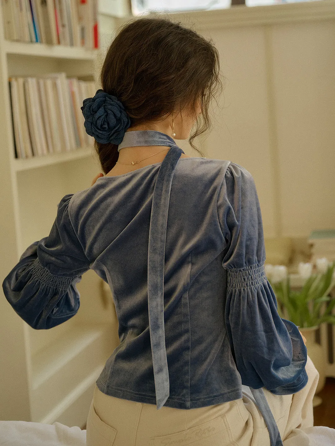 【Final Sale】Nicolette Square Neck Bow Boluse