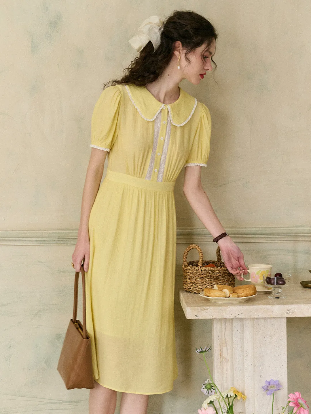 【Final Sale】Raque Classic Notched Lapel Trimmed Dress