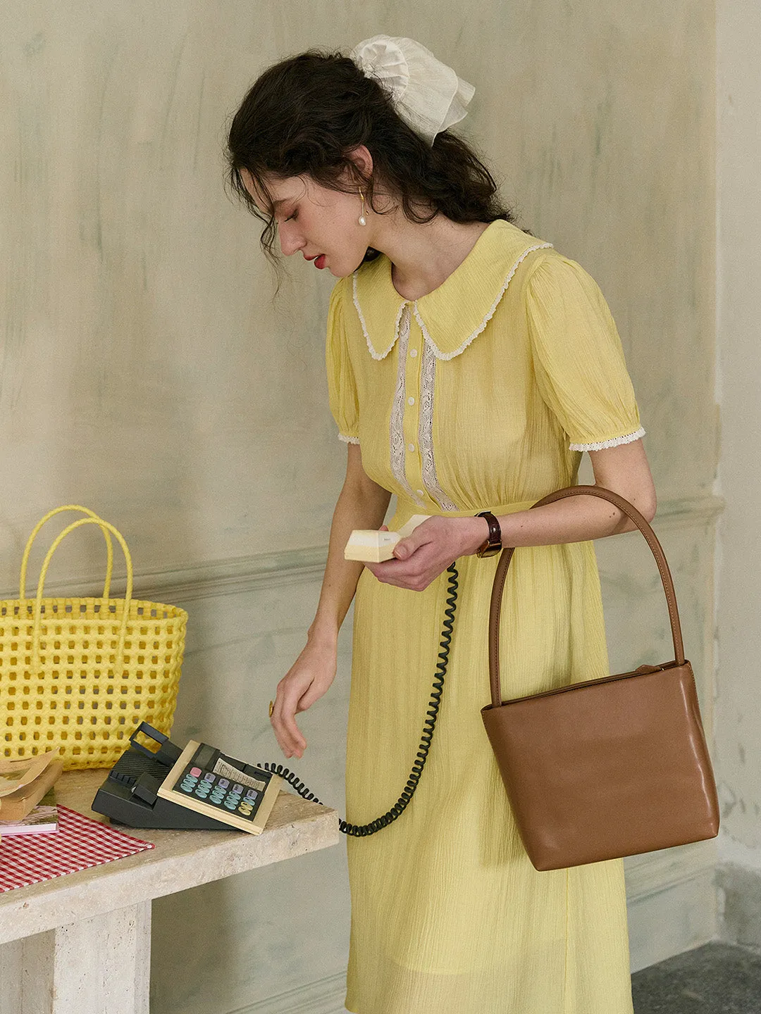 【Final Sale】Raque Classic Notched Lapel Trimmed Dress