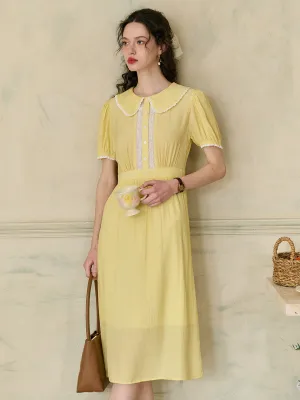 【Final Sale】Raque Classic Notched Lapel Trimmed Dress