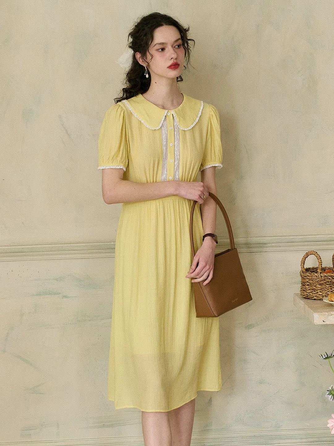 【Final Sale】Raque Classic Notched Lapel Trimmed Dress
