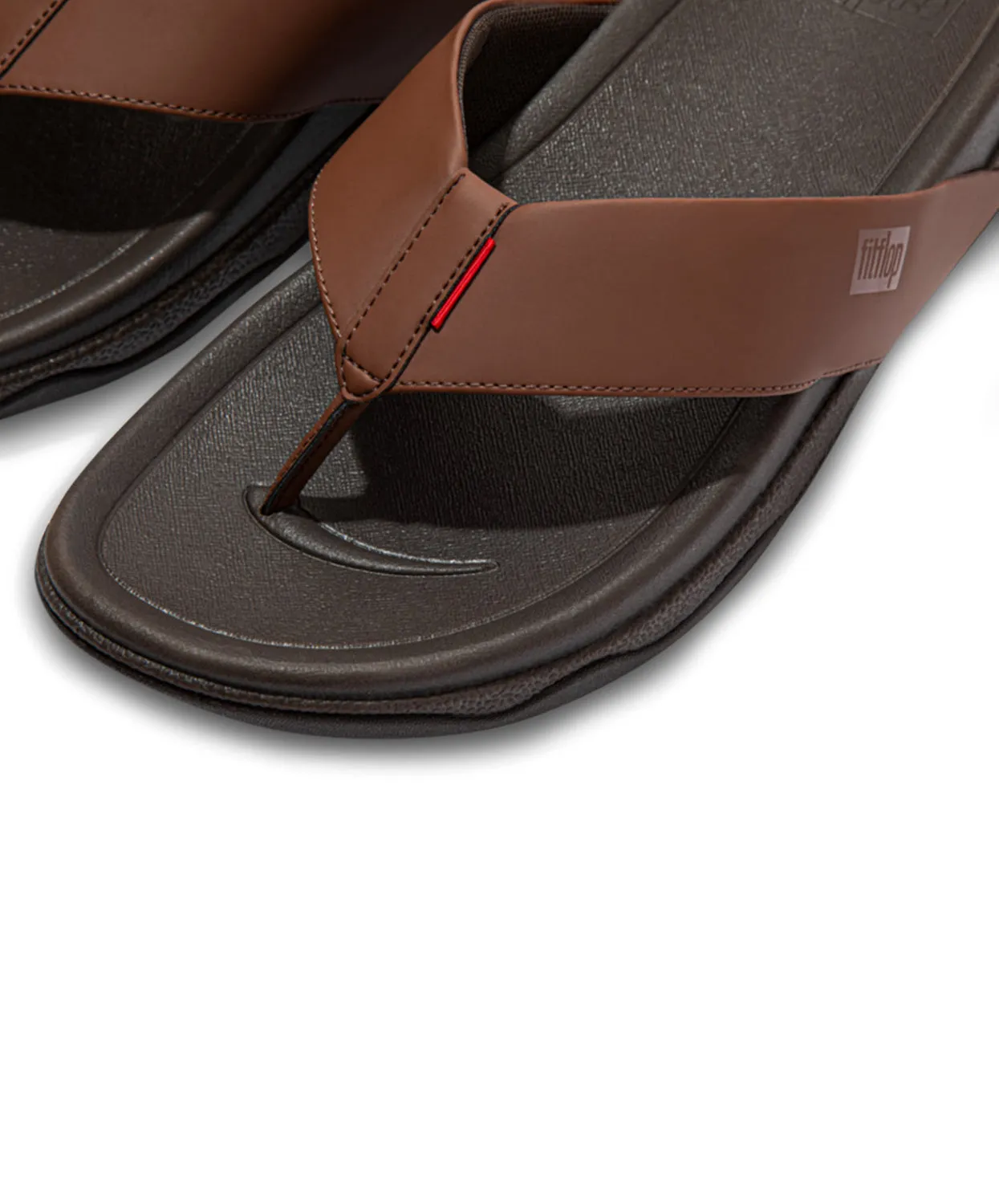 FitFlop Surfer Toe Post Mens Sandals Brown
