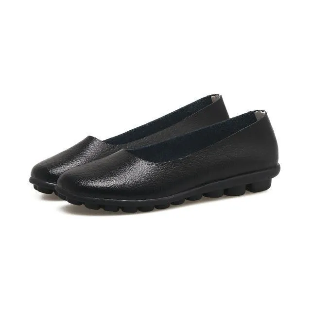 Flat Shoes Women Leather Loafers