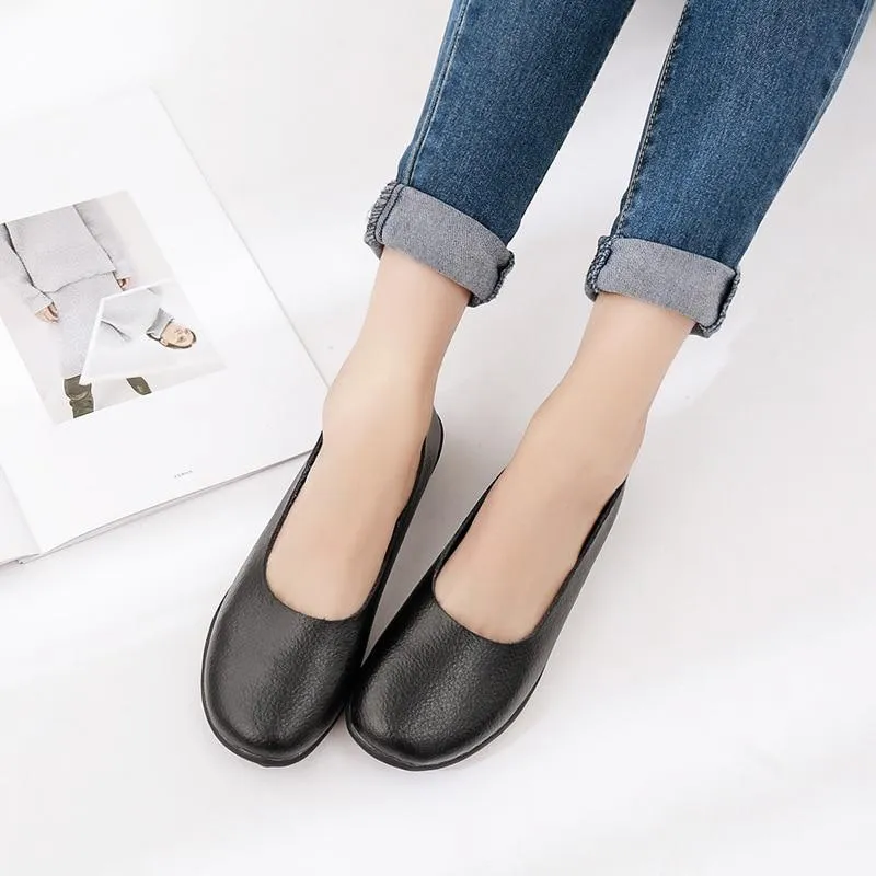 Flat Shoes Women Leather Loafers