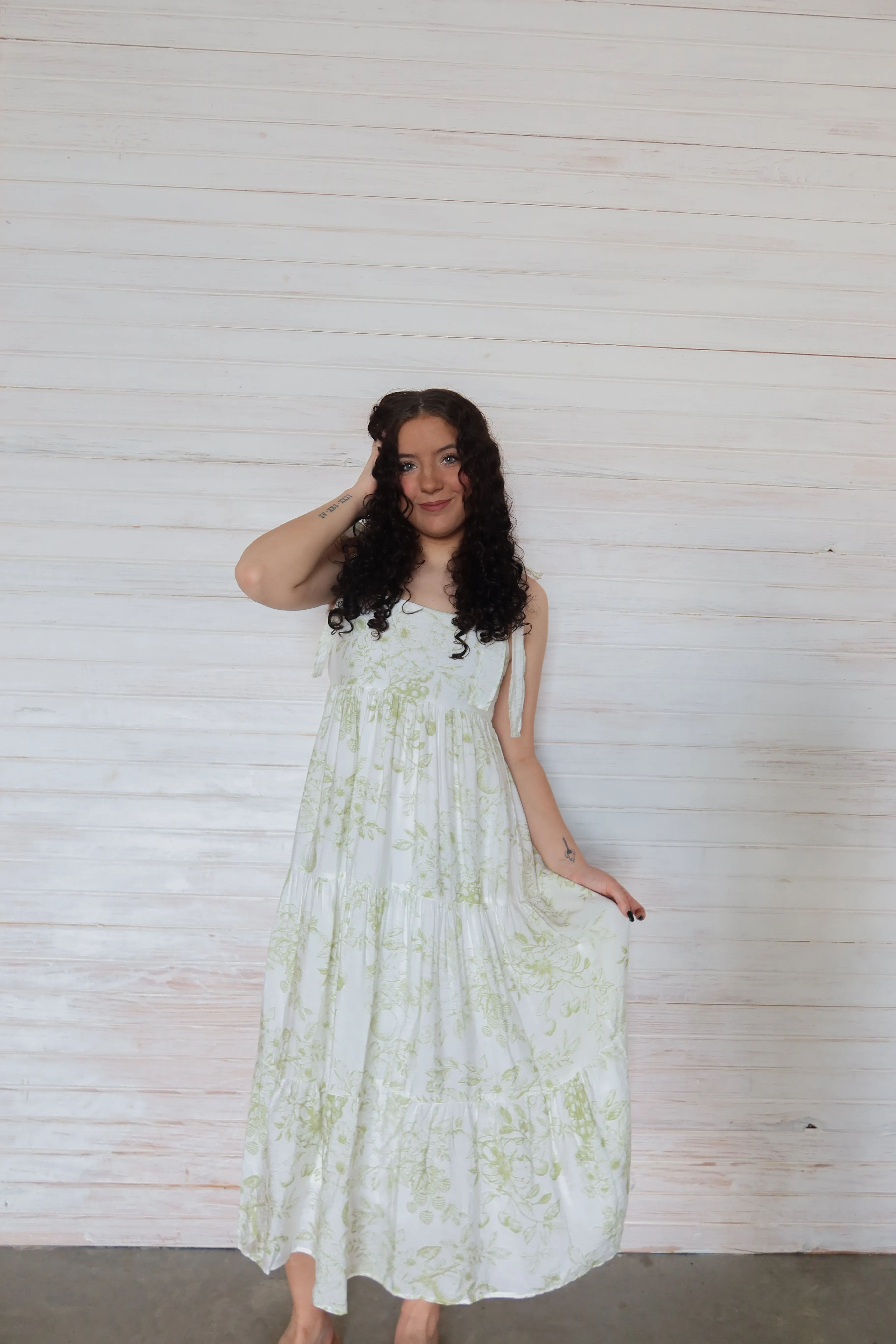 Floral Tiered Midi Dress