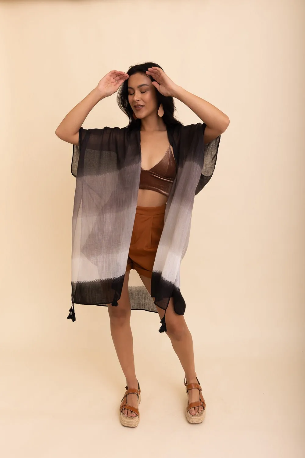 Flowy Lightweight Orange Kimono Duster