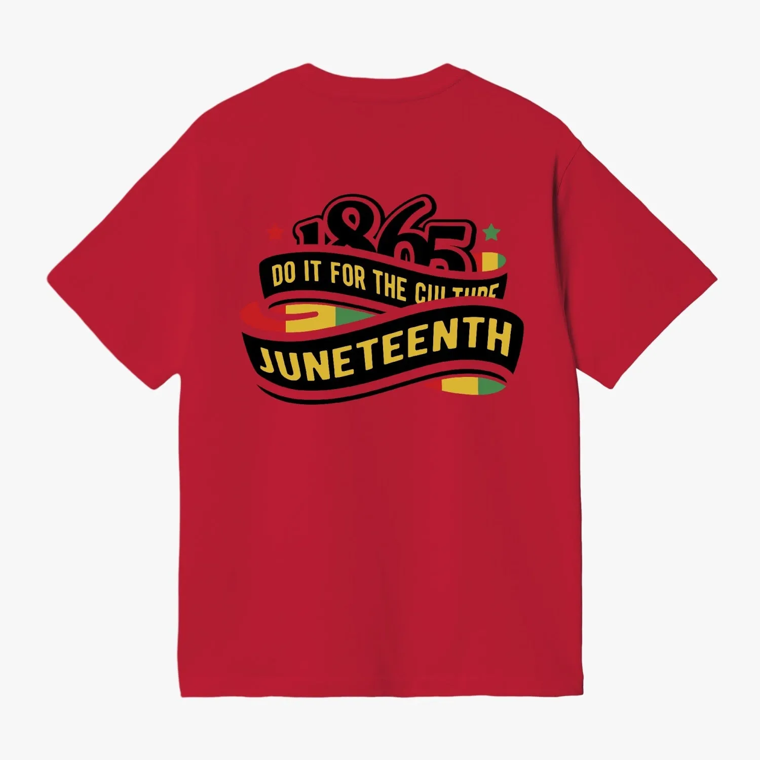 Front and Back Juneteenth Unisex Garment-Dyed T-shirt
