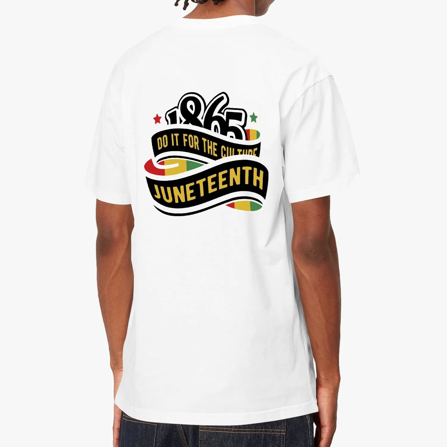 Front and Back Juneteenth Unisex Garment-Dyed T-shirt