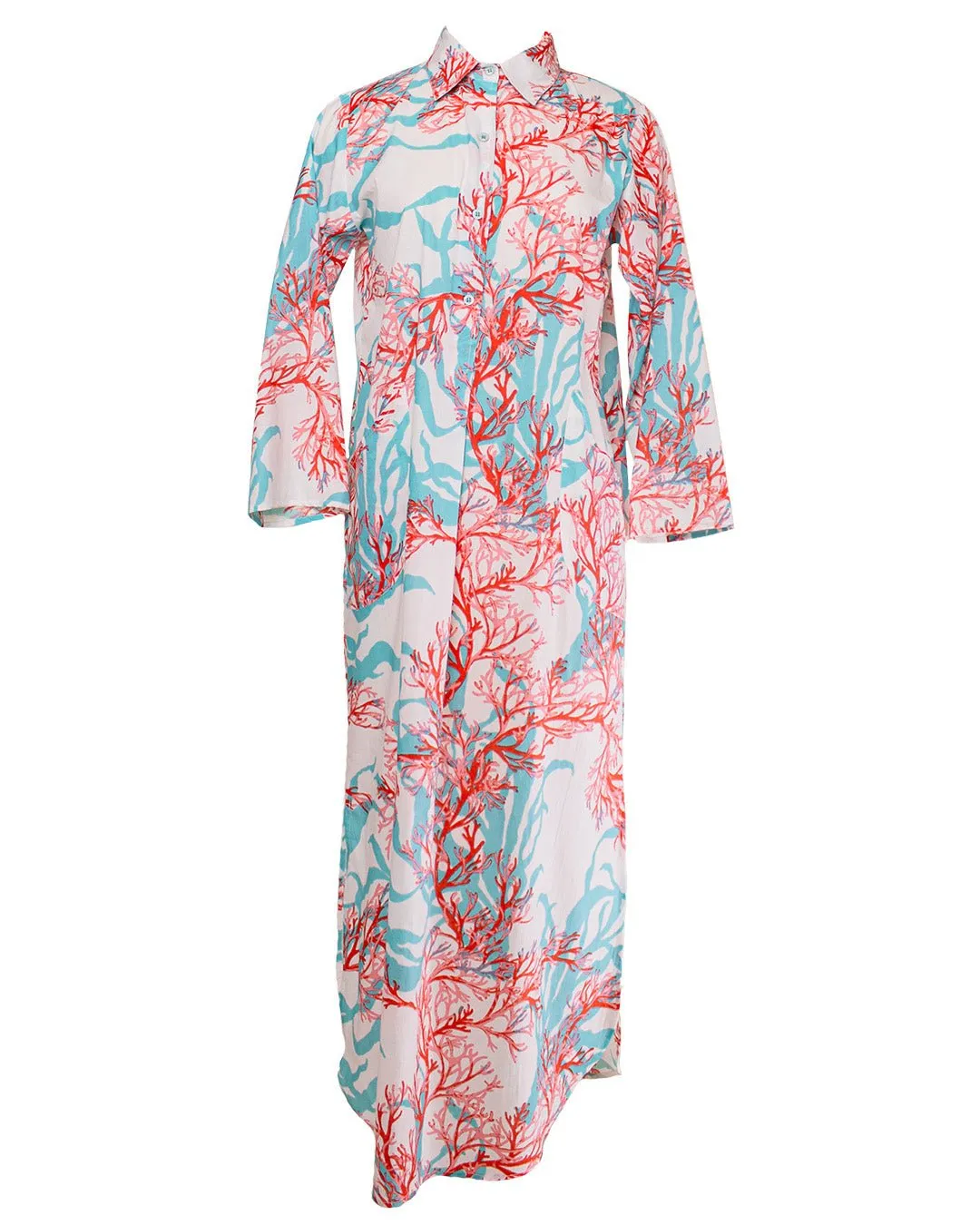 Gabriella Coral Print Maxi Dress