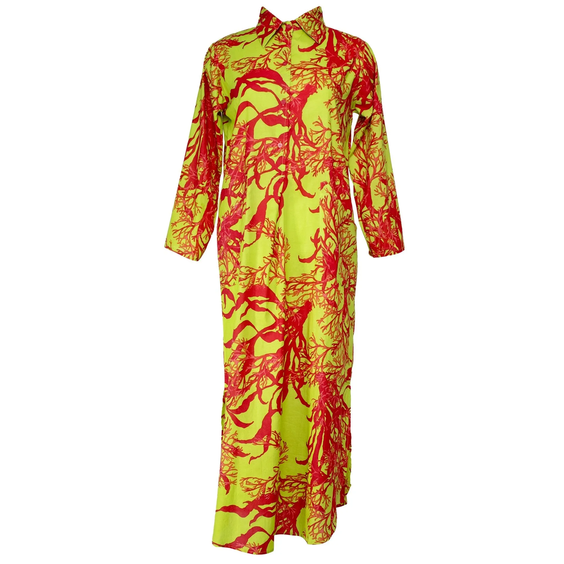 Gabriella Coral Print Maxi Dress