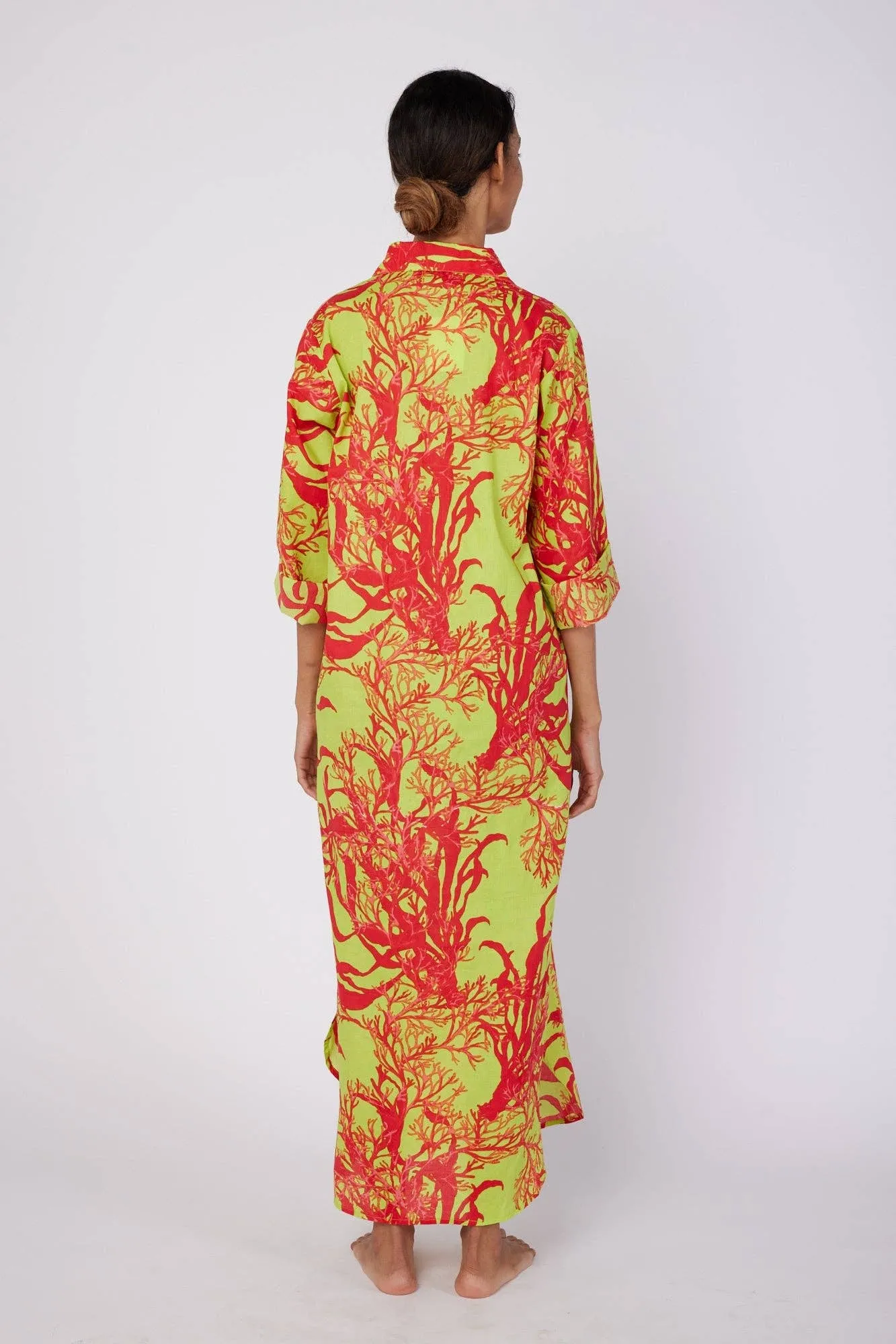 Gabriella Coral Print Maxi Dress