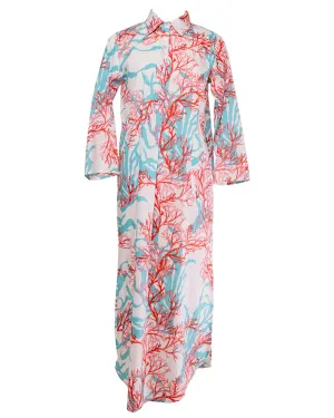 Gabriella Coral Print Maxi Dress