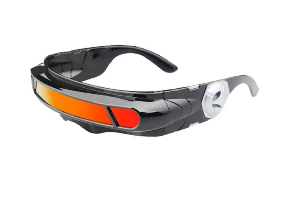 Gafas estilo X-Men Cyclops Láser Rave DJ EMF Punk Concierto Retro 100% Protección UV400 Espejo Cosplay Calidad Excelente