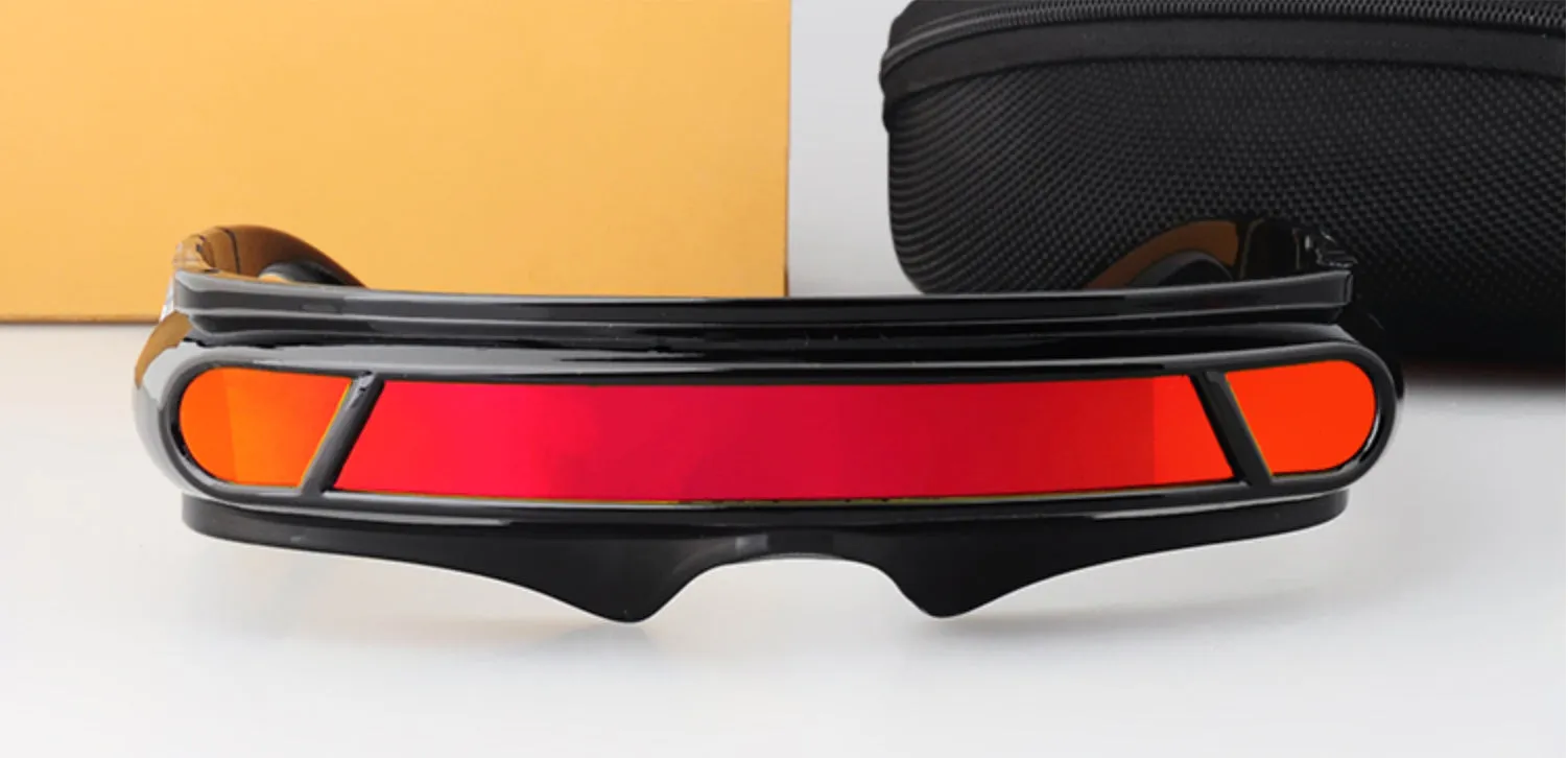 Gafas estilo X-Men Cyclops Láser Rave DJ EMF Punk Concierto Retro 100% Protección UV400 Espejo Cosplay Calidad Excelente