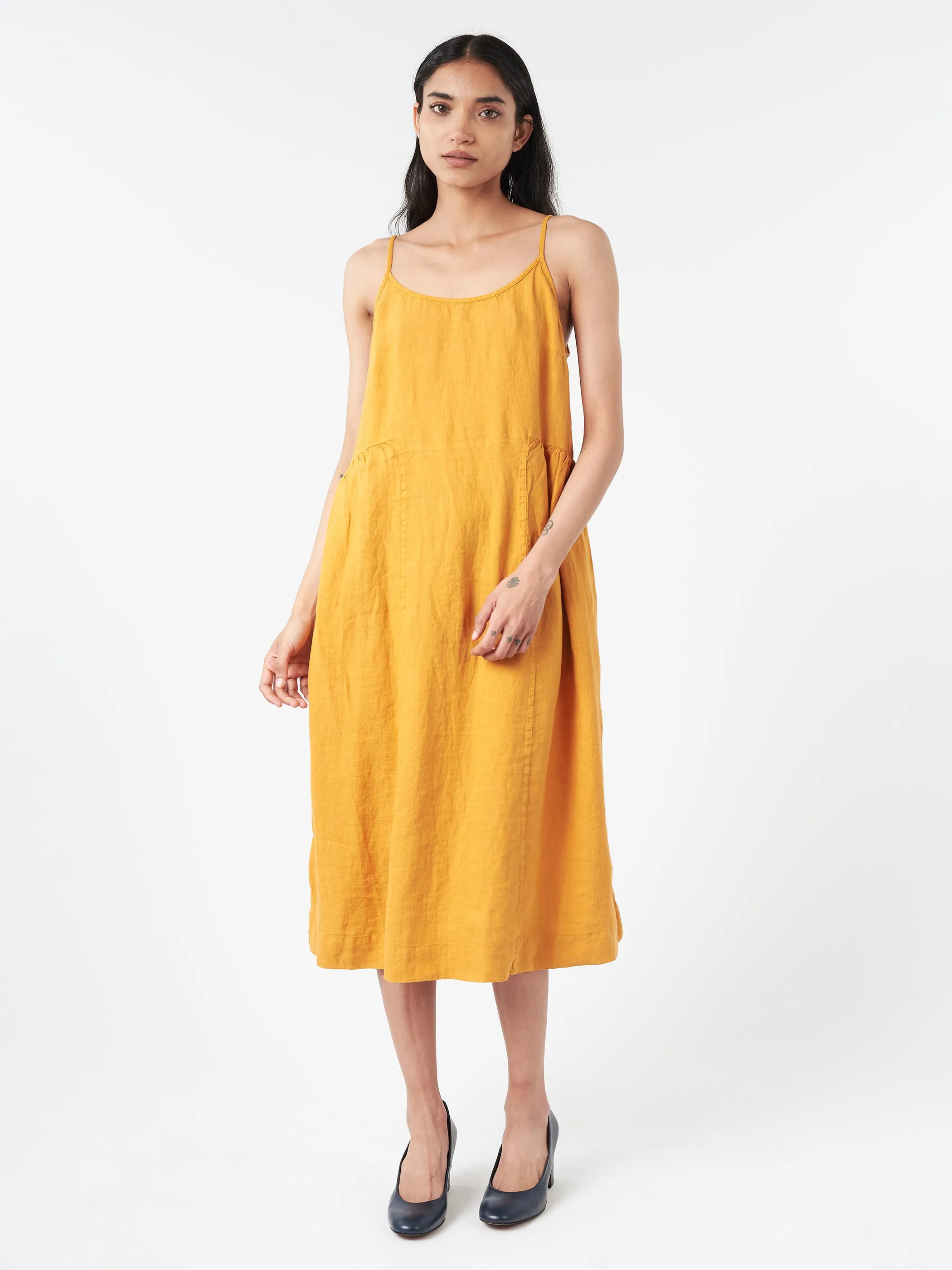Garment Dyed Lightweight Linen Lounge Dress