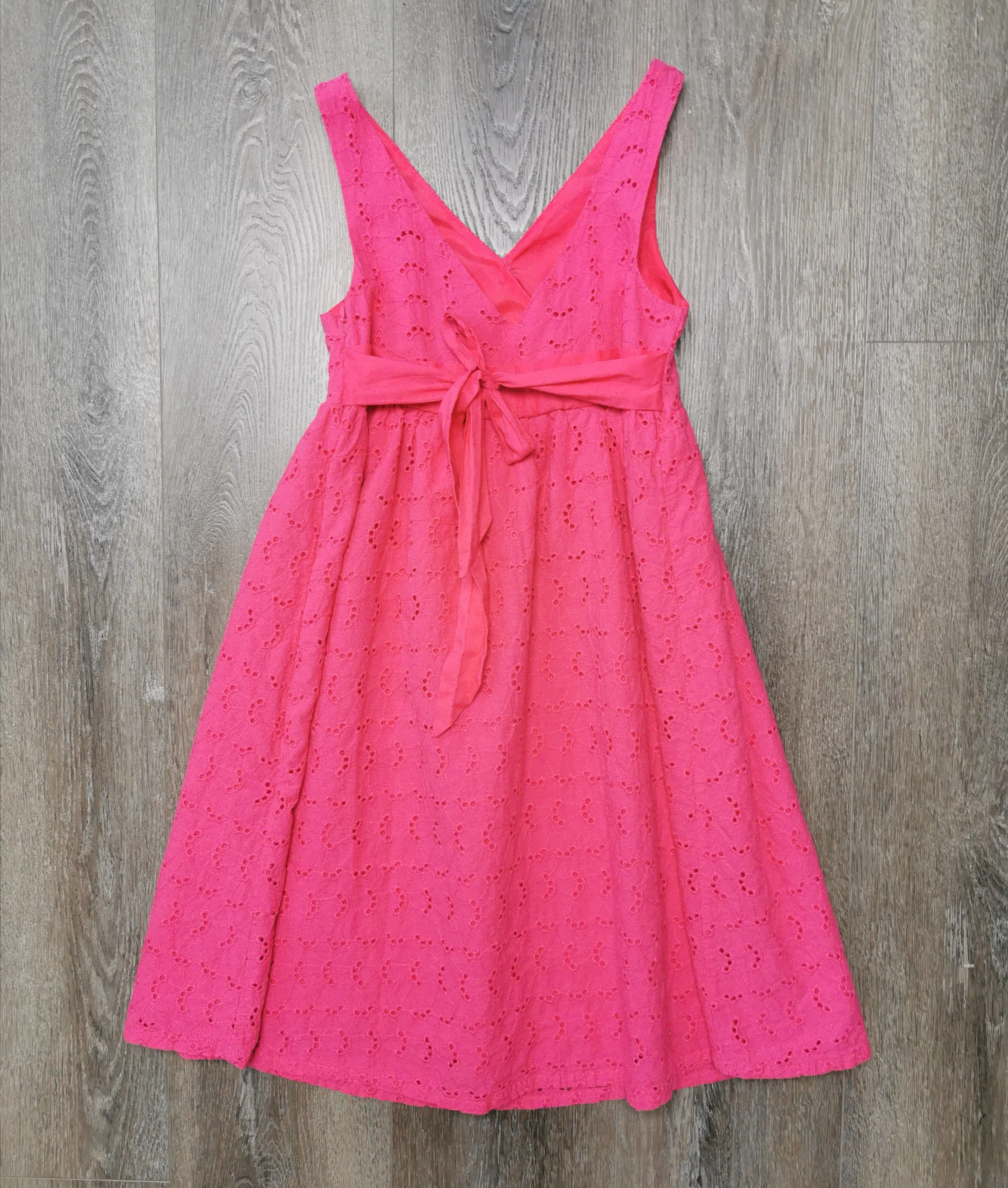 GIRL SIZE 10 YEARS - CHAPS, Empire Waist, Eyelet, Tank Summer Dress EUC B38
