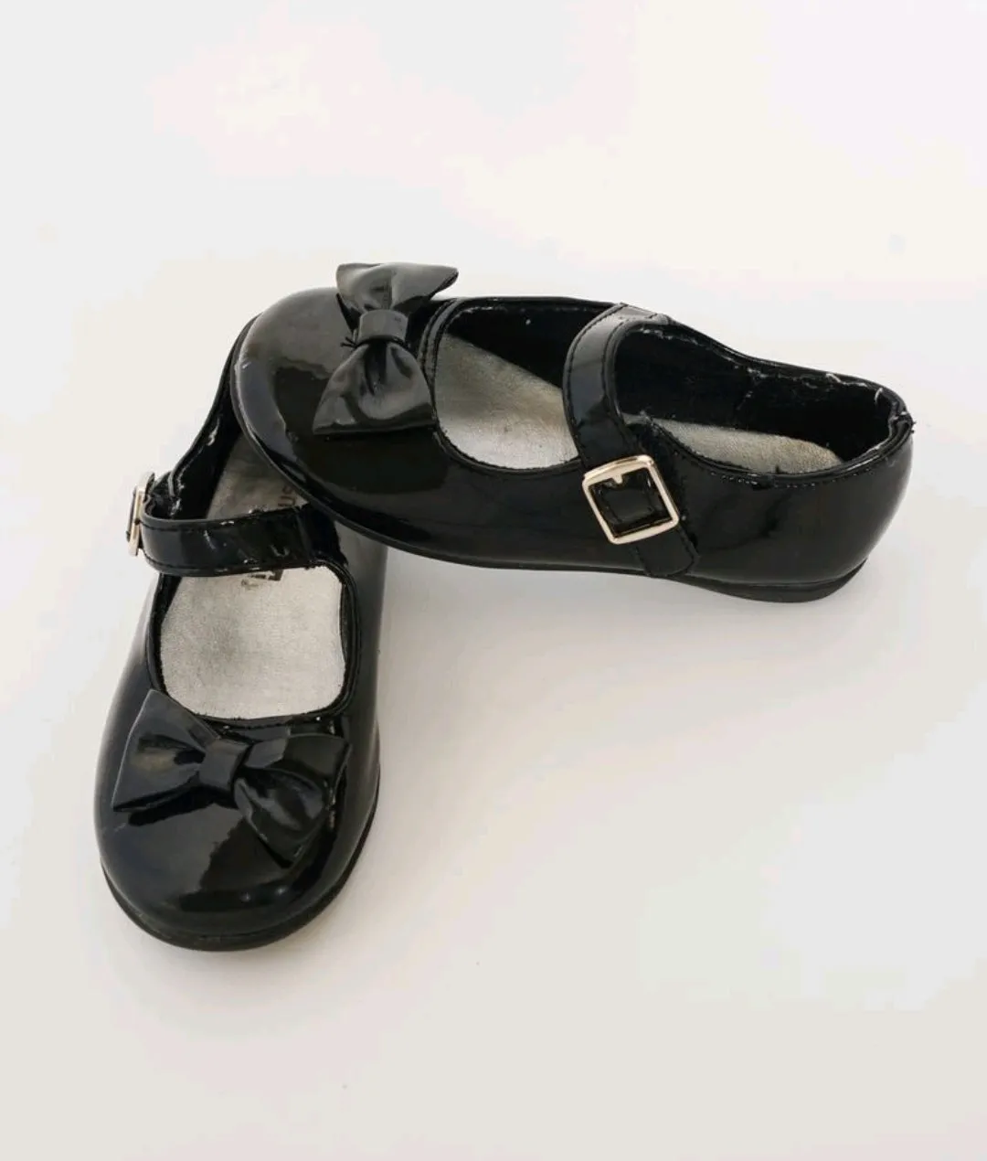 GIRL SIZE 8 TODDLER - Smartfit, Black Mary Jane Ballet Flats VGUC B59
