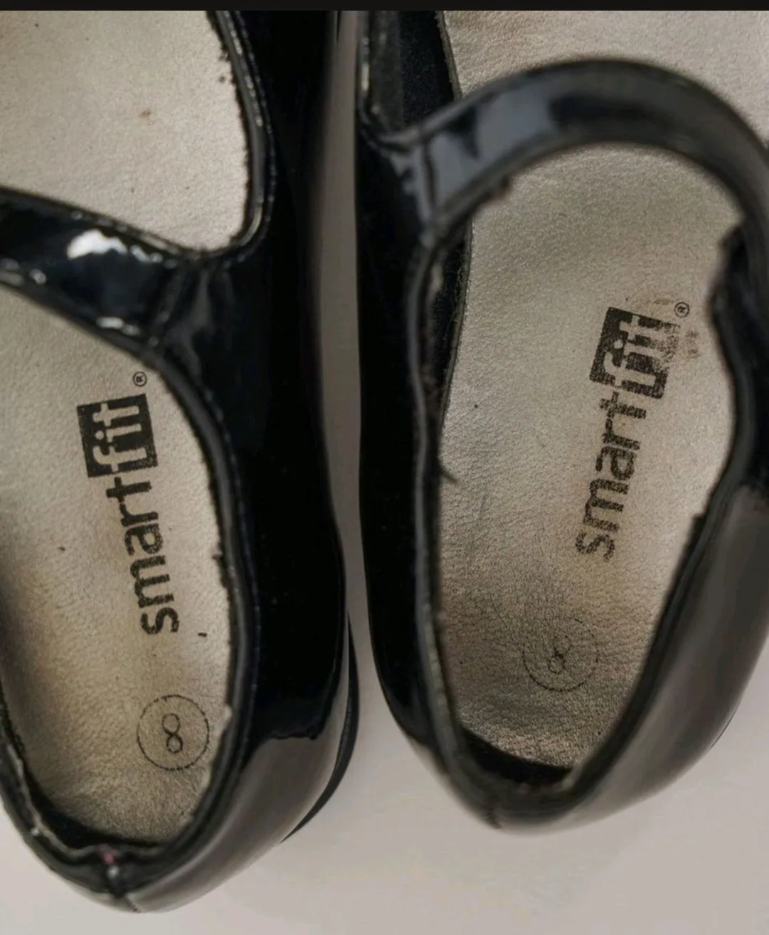 GIRL SIZE 8 TODDLER - Smartfit, Black Mary Jane Ballet Flats VGUC B59