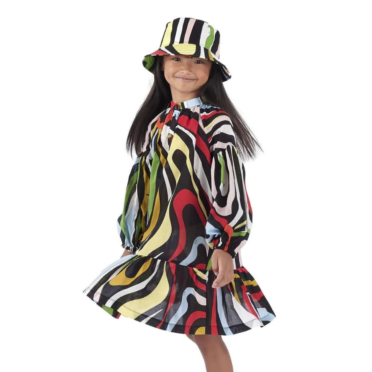 Girls Black Multi Dress