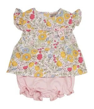 Girl's Lyann & Noah "Pastel Flowers" Diaper Set