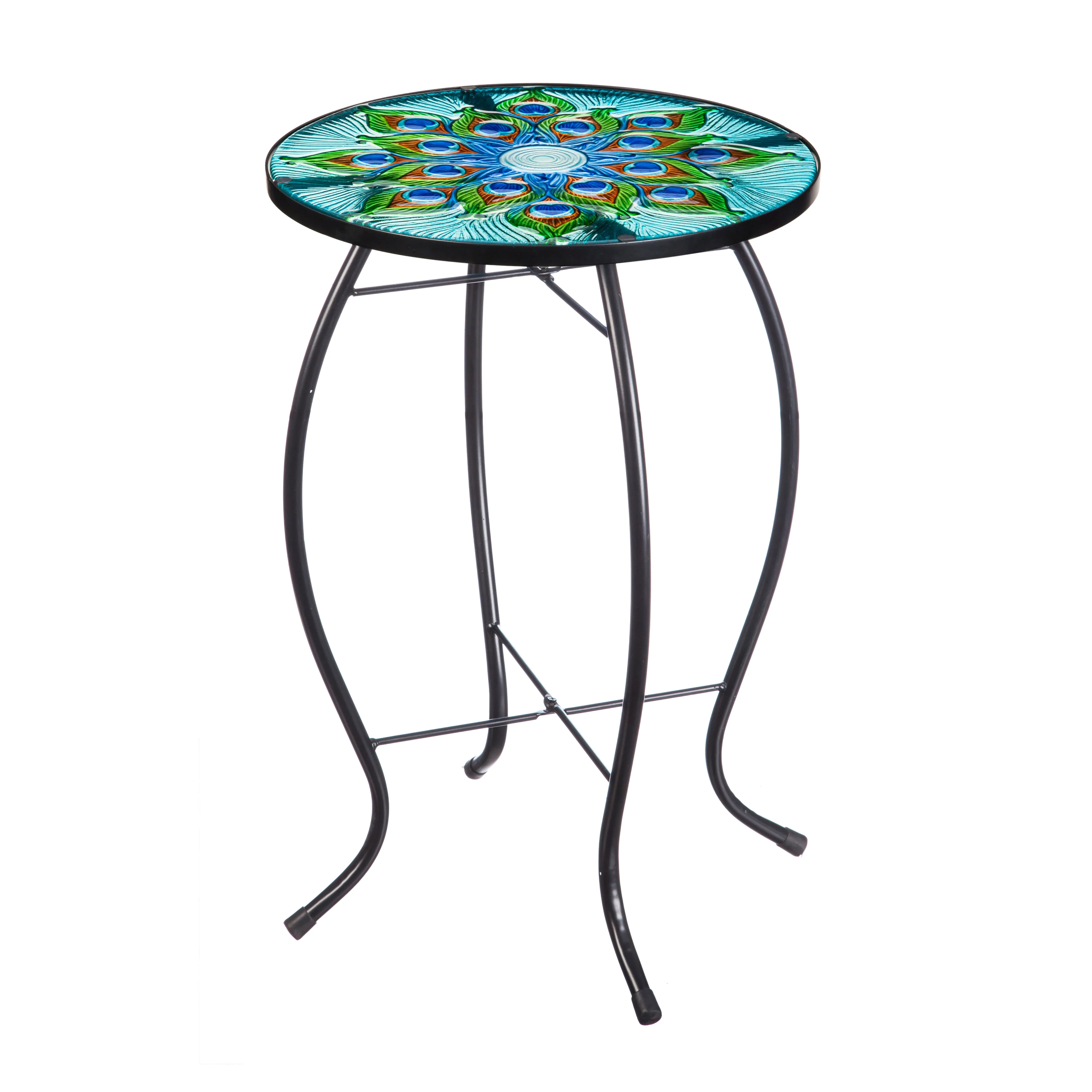 Glass Table, Peacock,2gm401