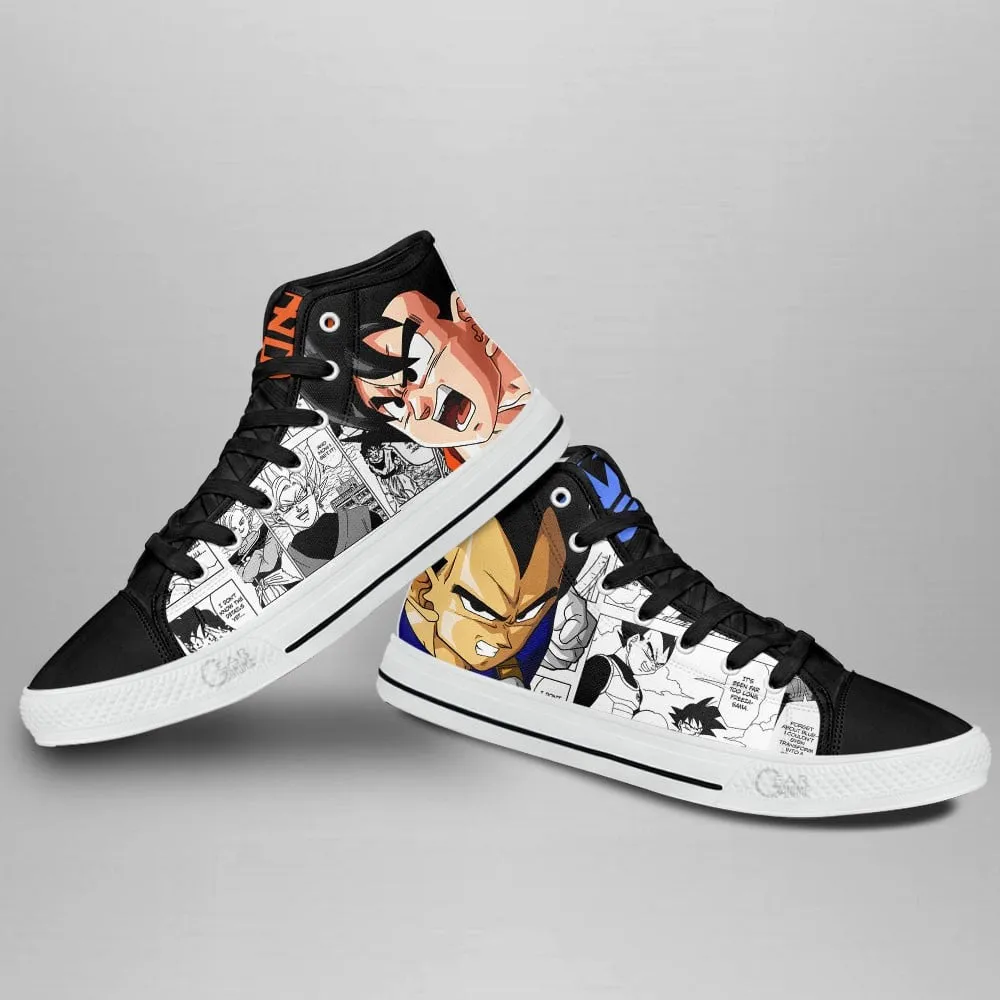 Goku and Vegeta High Top Shoes