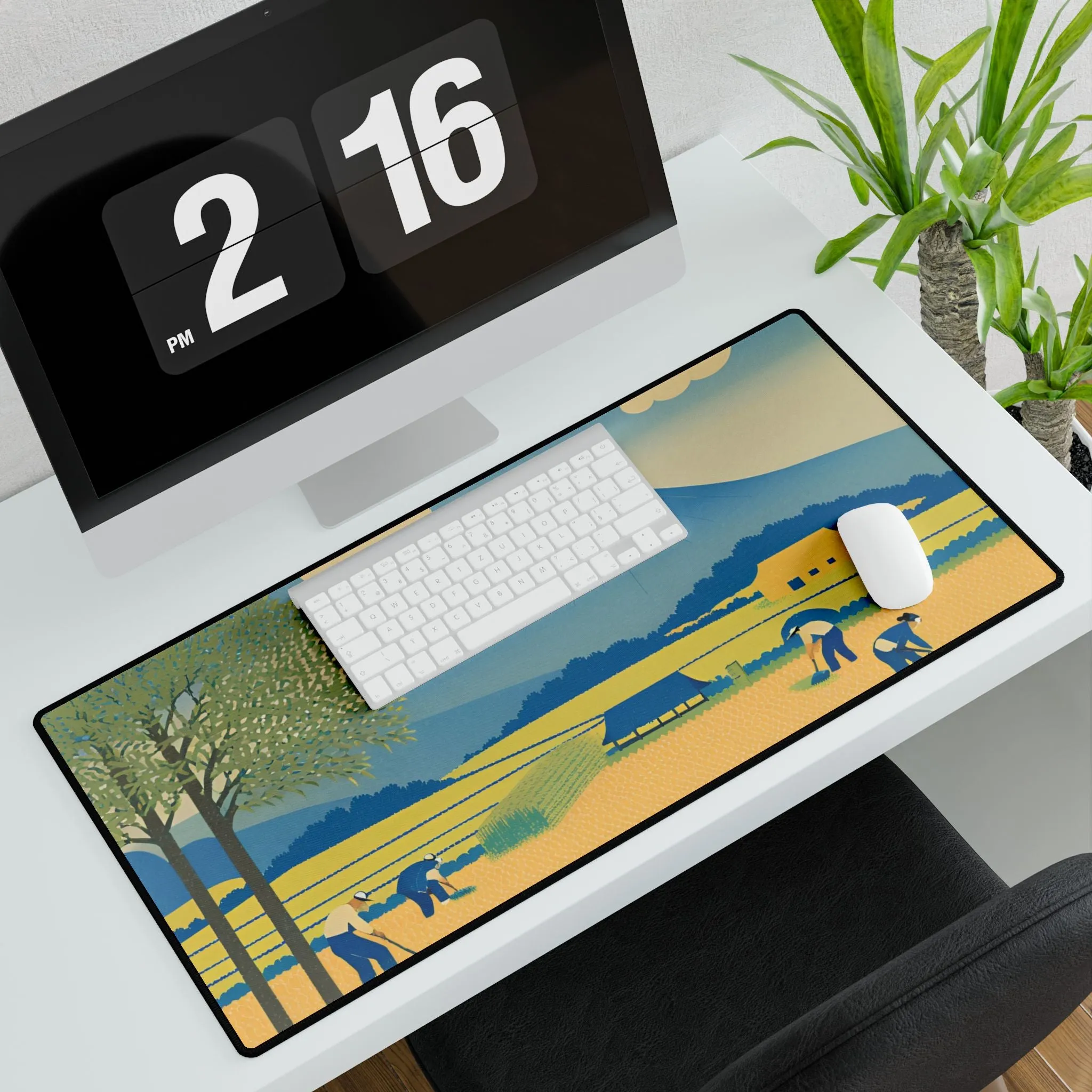 Golden Fields Desk Mat | Large Mousepad for Work & Gaming