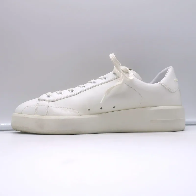 Golden Goose Pure Star Low Top Sneakers White Leather Size 42