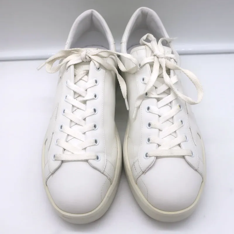 Golden Goose Pure Star Low Top Sneakers White Leather Size 42