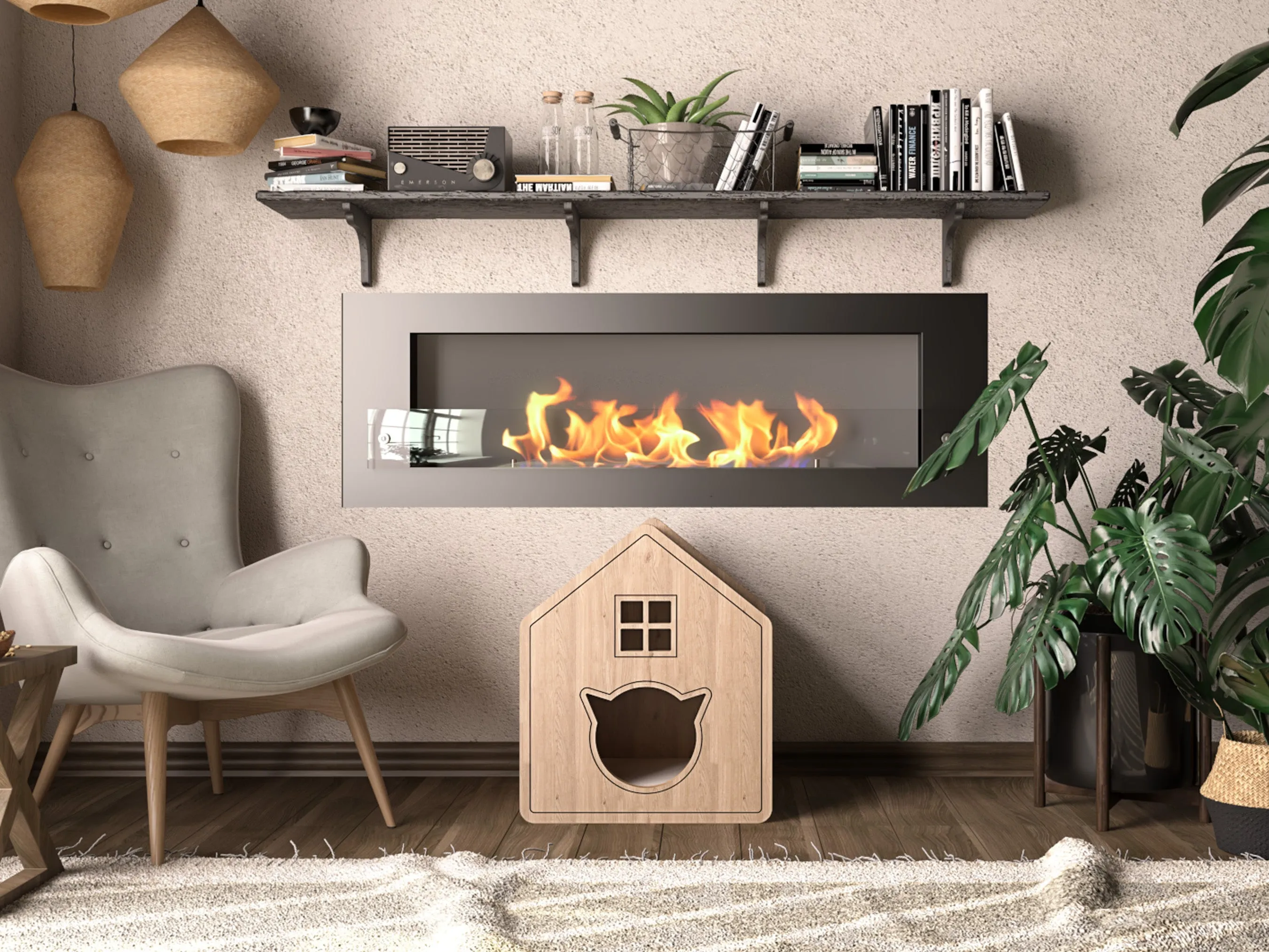 Gorgeous High Quality Lily Modern Cat House