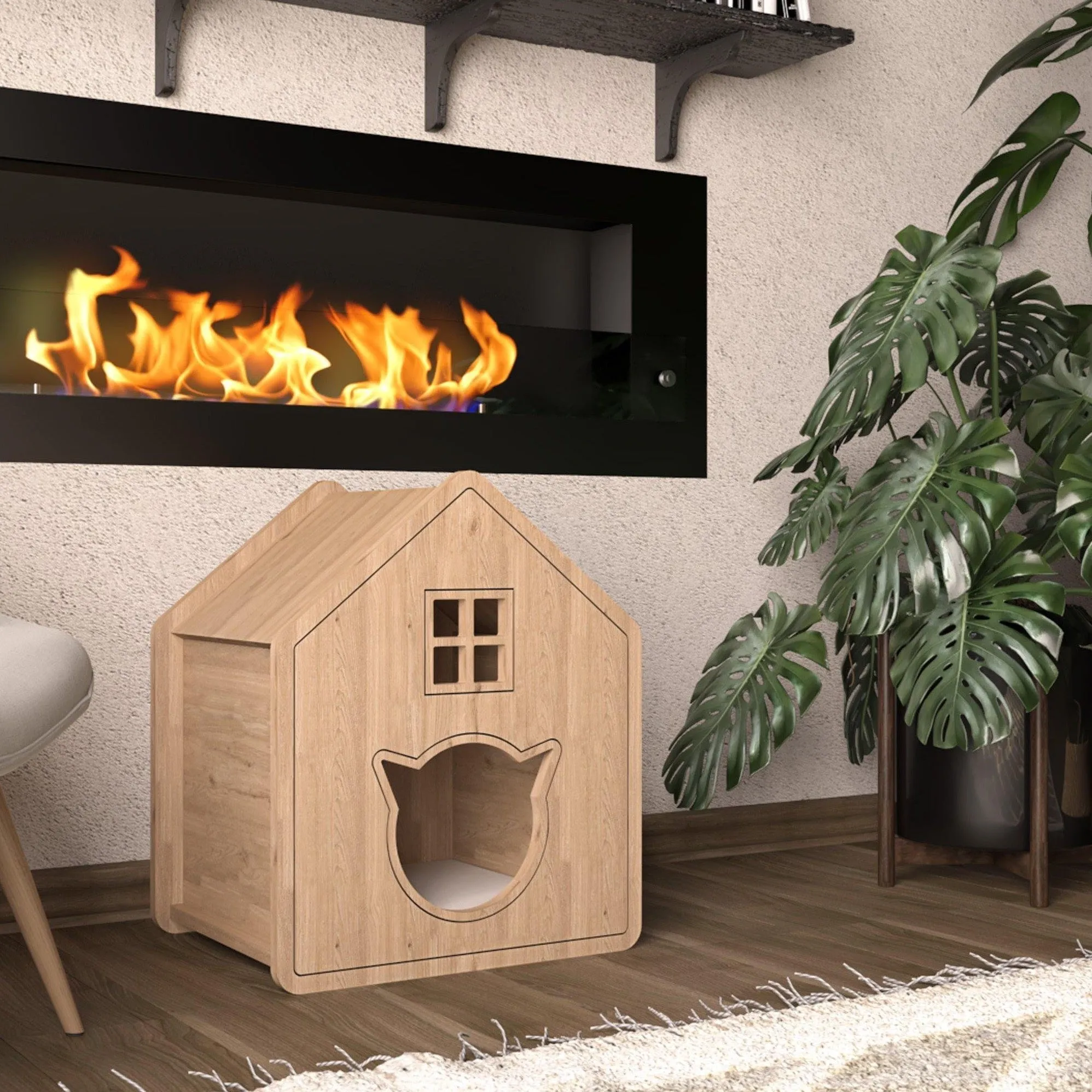 Gorgeous High Quality Lily Modern Cat House